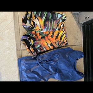 Biker shorts and tank top